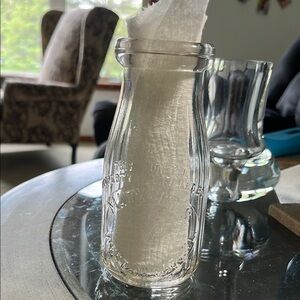 MARX BROTHERS Glass Milk Bottle  HALF PINT